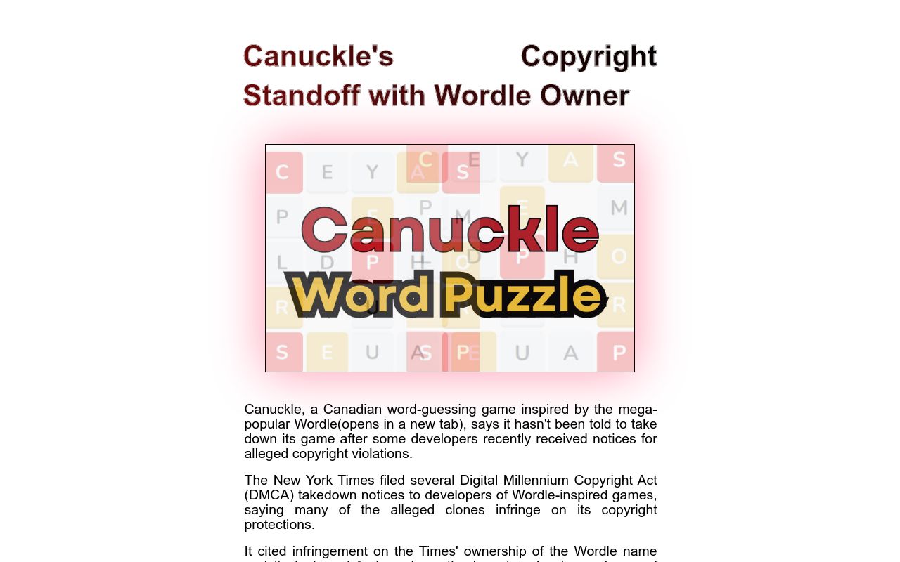 Canuckle: A Canadian Twist on the Word Game Phenomenon